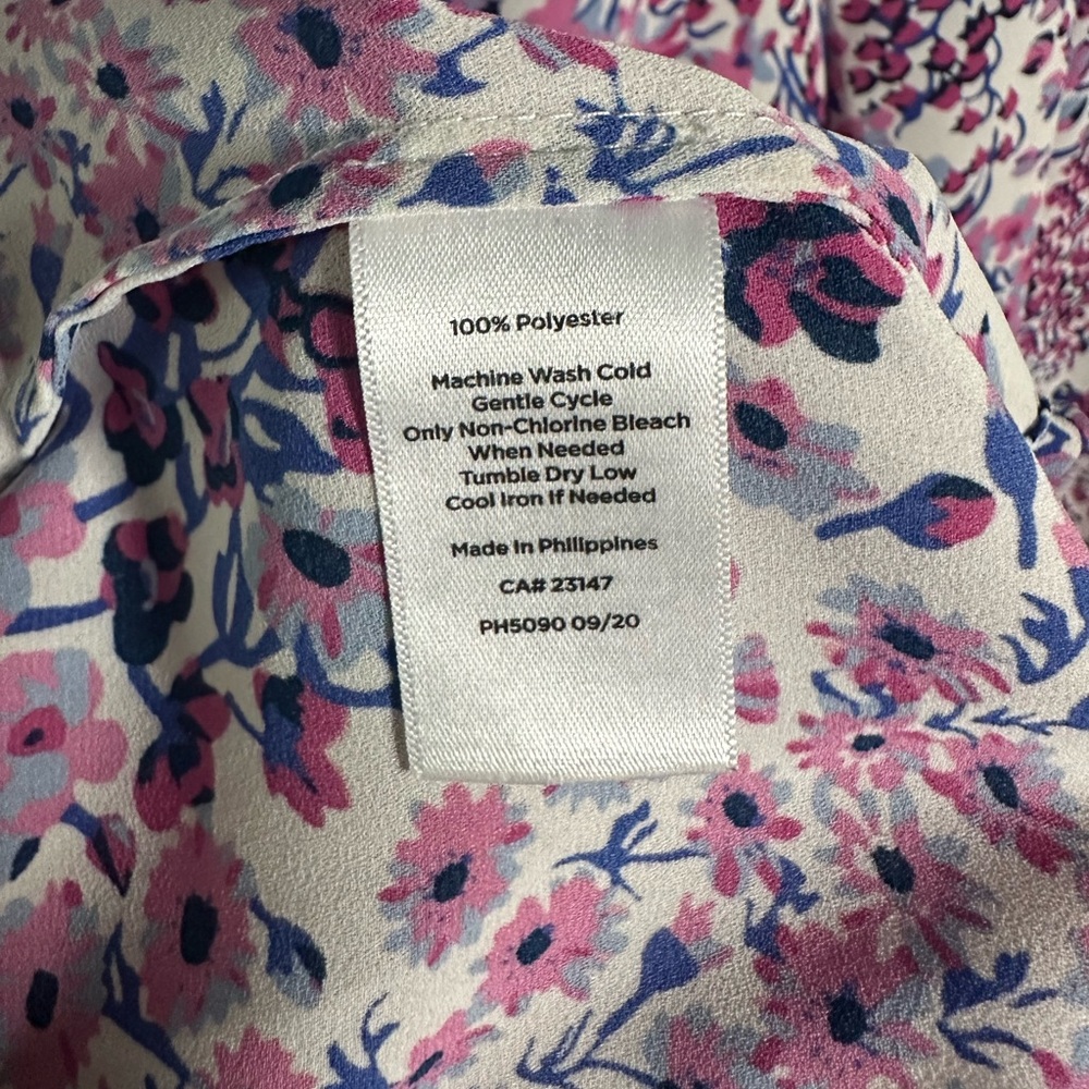 Talbots Pink and Purple Floral Blouse - Picture 9 of 9